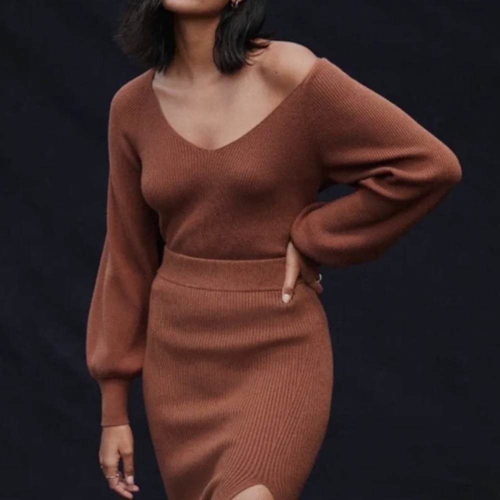NWT ABERCROMBIE MIDI SWEATER SKIRT XS